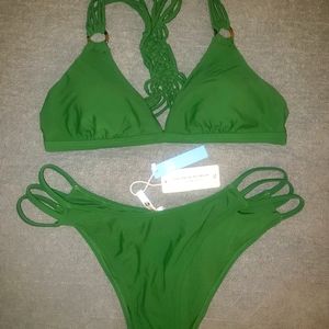 Cupshe Green Braided back bikini